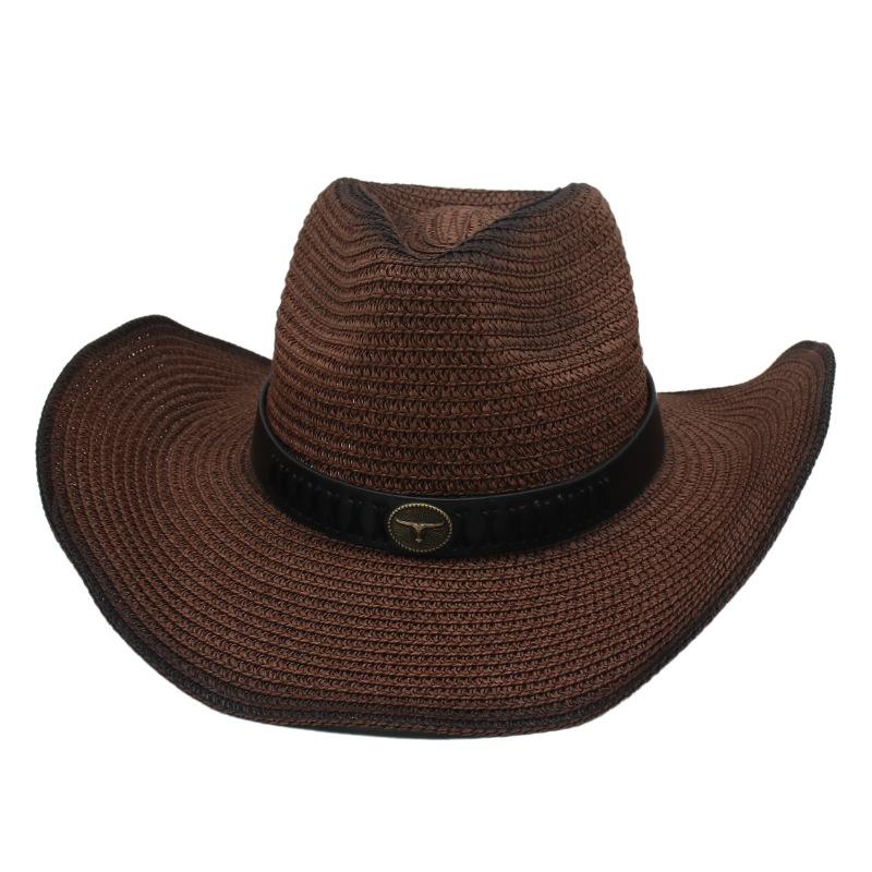 

New Men S And Women S Grassland Straw Hat Top Hat Men S Summer Western Cowboy Hat Women S Sunshade Travel Photo Beach Sun Hat One-size-fits-all straw hat [gradient]