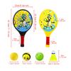 2x Kids Padel Rackets Comfortable Breathable Gripping Ergonomic Anti Slip Handle Paddle Tennis Racquets for Junior Children Kids