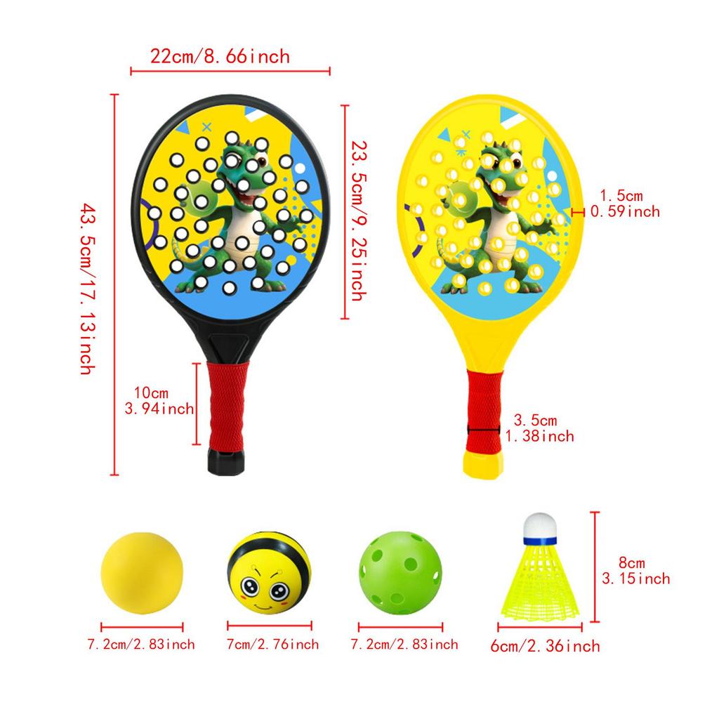2x Kids Padel Rackets Comfortable Breathable Gripping Ergonomic Anti Slip Handle Paddle Tennis Racquets for Junior Children Kids