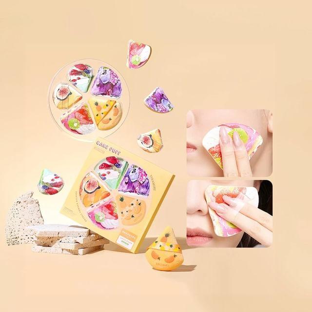 Stapi - Набор из 5 штук: Фруктовая треугольная пуховка Yellow