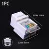 1-10PCS Cat5e Cat6 Tool-Less Keystone Jack Connector Adapter, Keystone Module Connector Internet Network Ethernet LAN Cable Cat6
