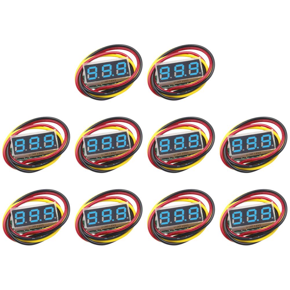 5/10PCS Digital Voltmeter DC 0-100V Mini Voltage Tester LED Screen Digital Voltage Tester Mini DC Voltmeter Measurement Tools