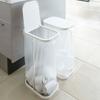 Yamazaki Luce 7552 Slim Kitchen Trash Can with Lid and Trash Bag White (2-Piece Set) Holder,