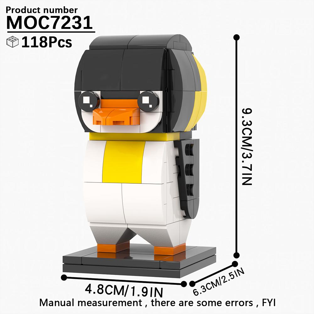 MOOXI Animal Series MOC Brick Panda Tiger Cat BrickHeaded Ser Model Adultes Building Block Kids Education Toys For Children Gift