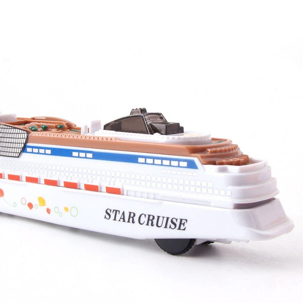 Kids Birthday Gift Ocean Liner Boat Toy Home Decoration with Light and Sound Cruise Ship Model Toy