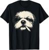 Palący Shih Tzu Vintage Zabawny Portret Psa Humor Koszulka