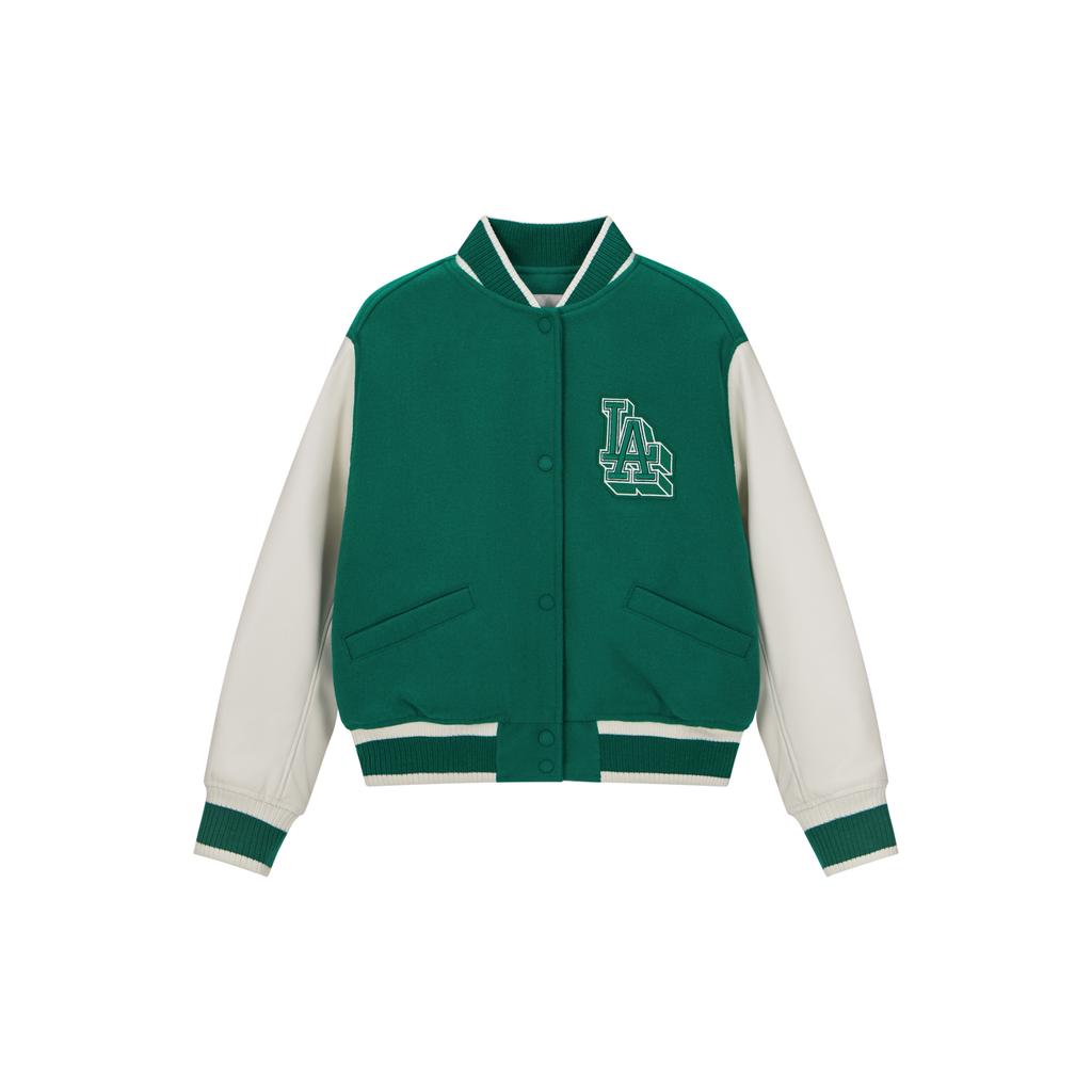 New MLB Baseball Jacket Coat Women's Green 3FJPV0134-07GNL