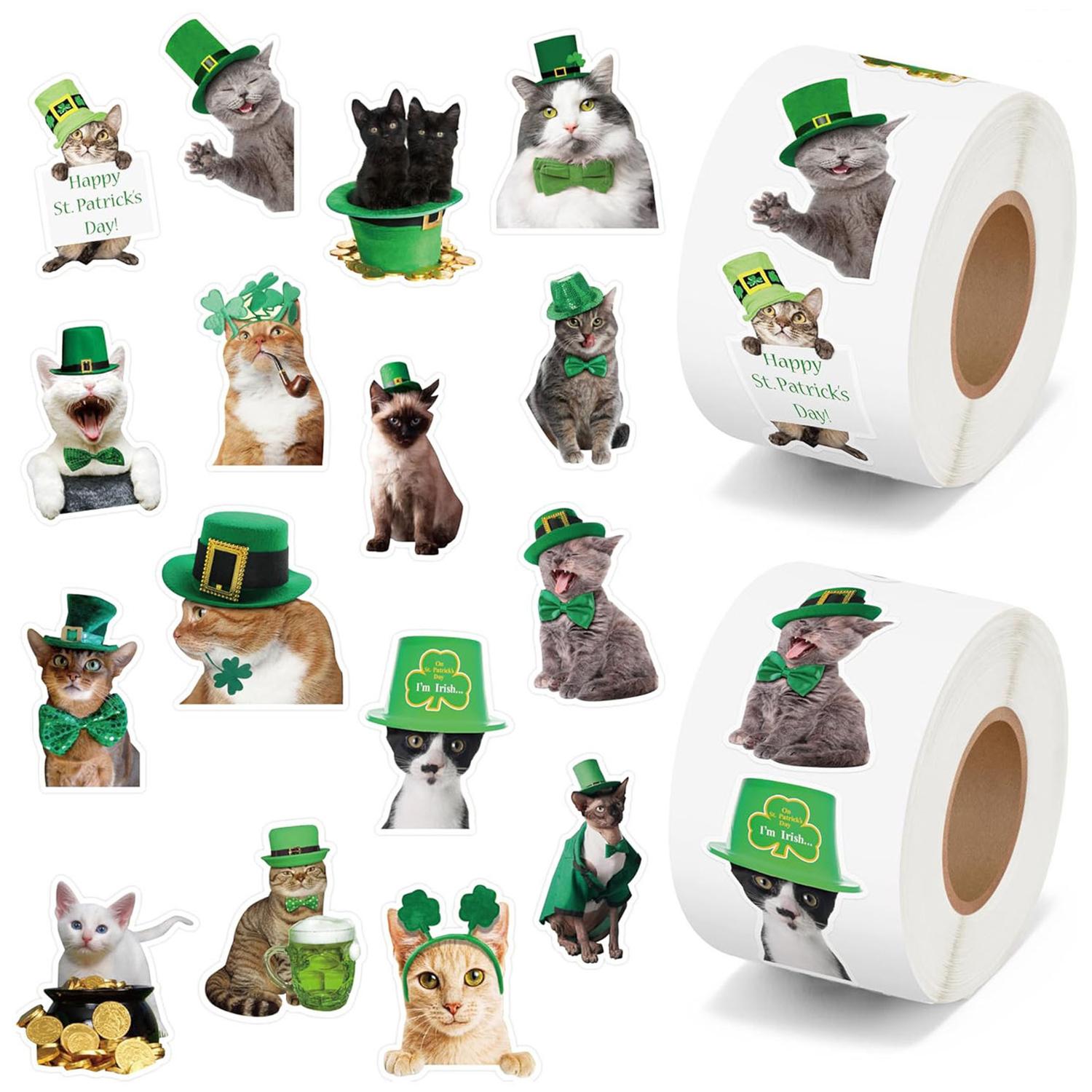 100-500pcs Cute Animal Cat Sticker Scrapbook Party Gift Wrapping Label Rewards Stationery Stickers