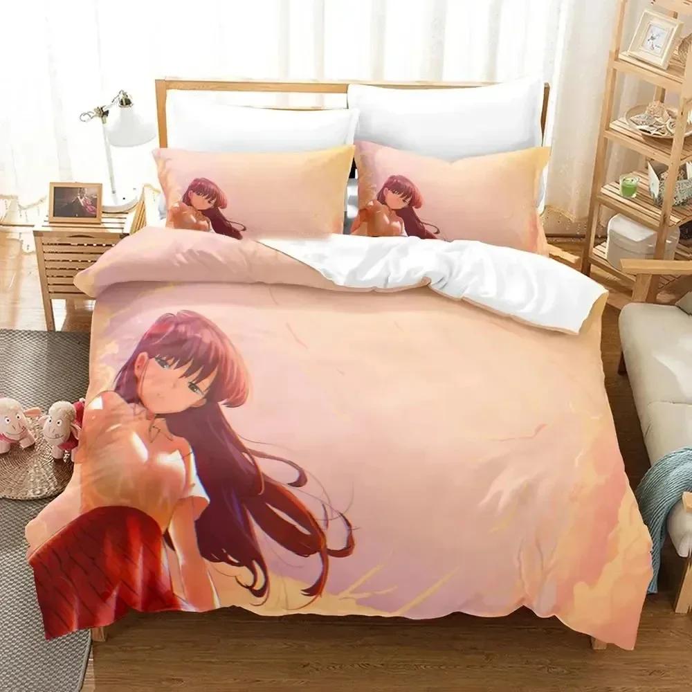 Anime Komi Can't Communicate Bedding Set Boys Girls Twin Queen Size Duvet Cover Pillowcase Bed Kids Adult Home Textileextile