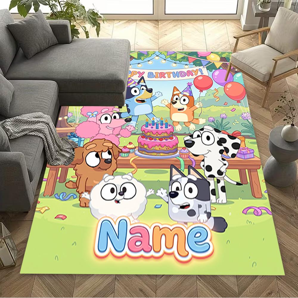 Rainbow Friends Customizable Name Floor Rug Office Rug Design for Game Room Foyer Dormitory Study room Anti-slip Rug Decorate Offices