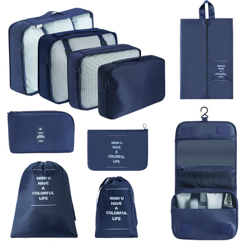 7-Piece Travel Storage Bag Set for Clothing and Luggage Organization