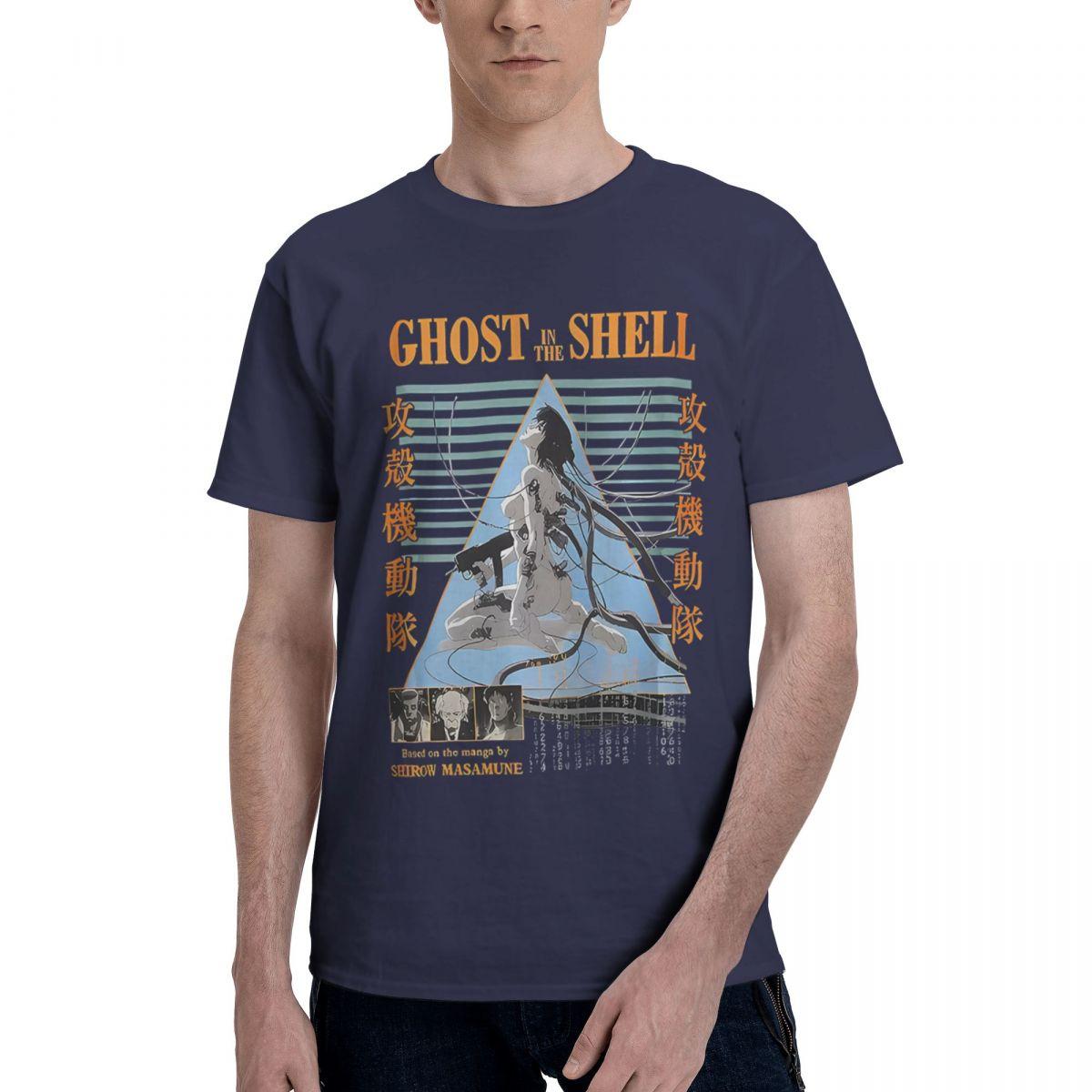 

Ghost In The Shell 100 Cotton Casual Breathable Confortable Vintage Mens TShirts Tshirts Men 4XL