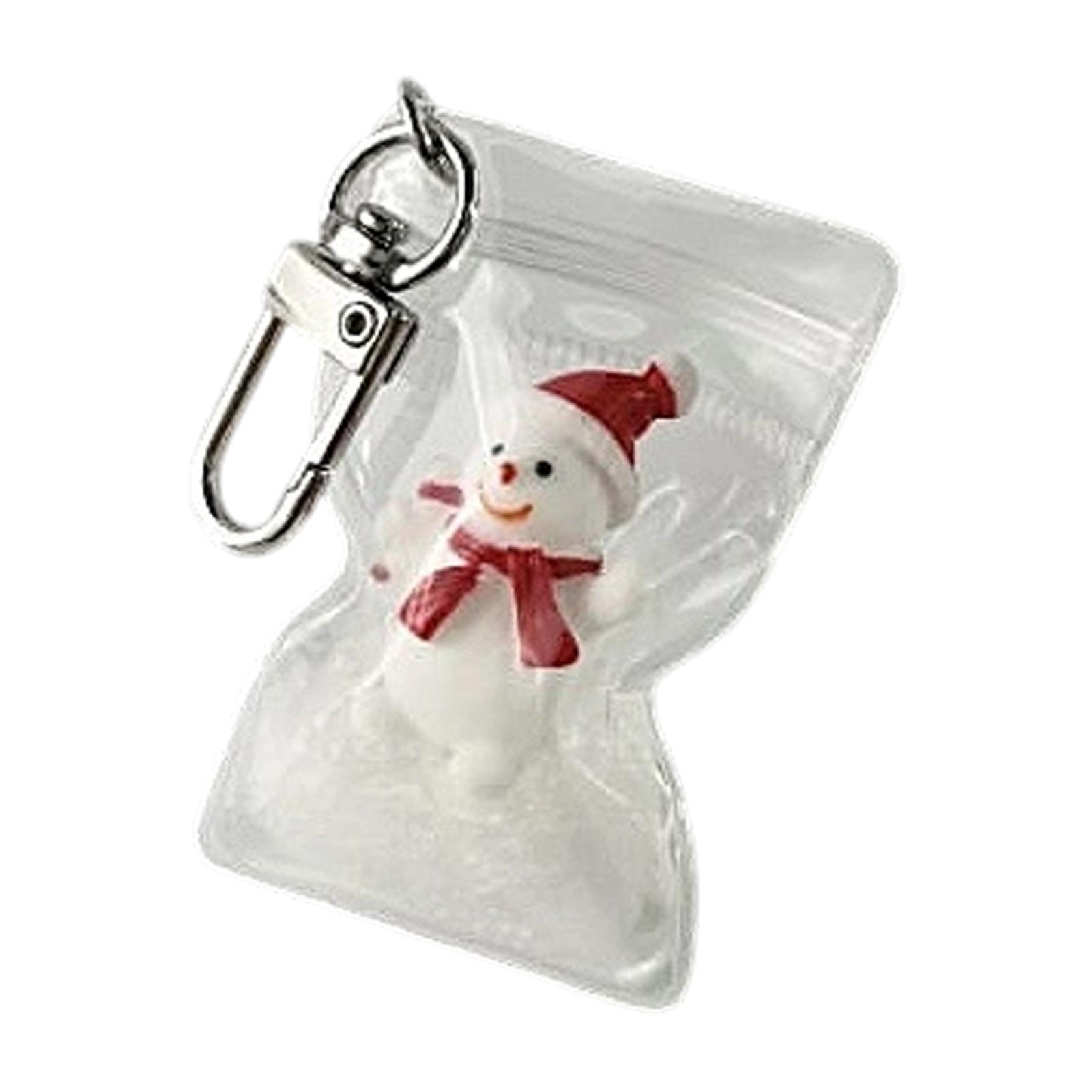 

User Friendly Snowman Keychain with Cute Packing Design Plastic/Resin Texture for Long Lasting Use All Year Round красный