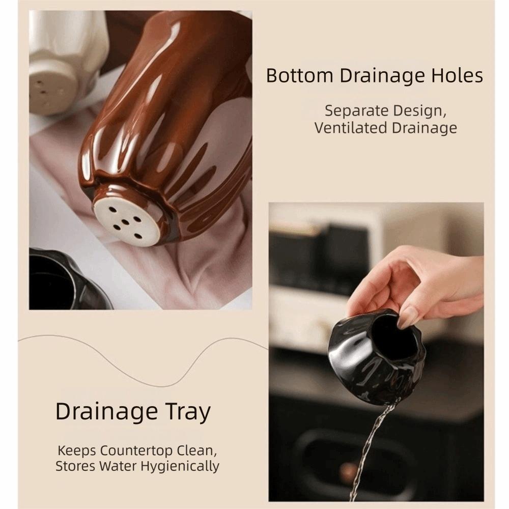 Large Caliber Ceramic Chopstick Holder Drain Chopstick Holder Kitchen Utensils Storage