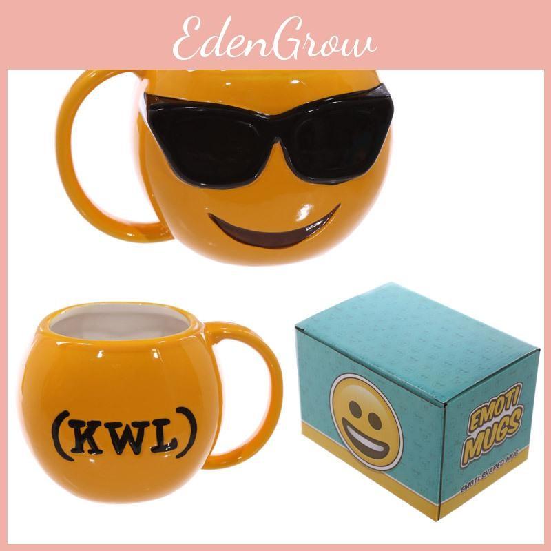 Funny Creative Cute Emoji Designed Ceramic Mug Coffee Kitchen Gift Barware