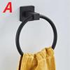 Matte Black Suction Cup Towel Ring Stainless Steel Hand and Face Washcloth Holder Dish Towel Hanger for Shower and Bathroom Wall