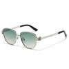 New box metal sunglasses, European and American versatile simple fashion glasses, sunglasses