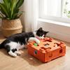 Bite Resistant Cat Puzzle Toy Felt Interactive Cat Toy Funny Cat Maze Play Box  Indoor Cats