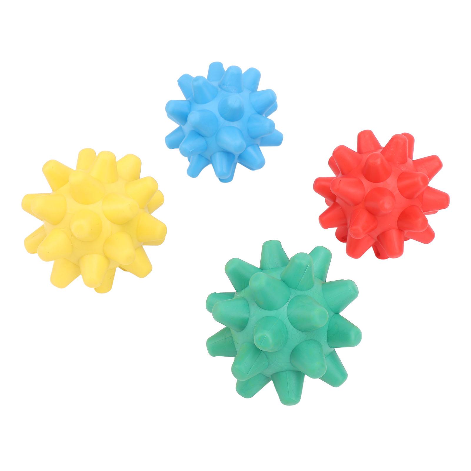 

4 шт. Колючий массажный мяч для расслабления мышц, резиновый TPR, мягкий колючий массажный ролик для шеи и плеч