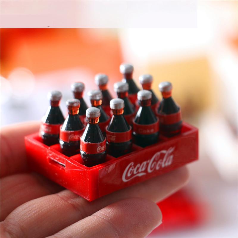 1:12 Dollhouse Mini Coke Basket Miniature Food Model Dollhouse Decoration Doll Kitchen Play Scene Accessories