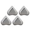 4 Packs Heart Shaped Whiskey Stones Cooling 304 Stainless Steel Reusable Chilling Rocks