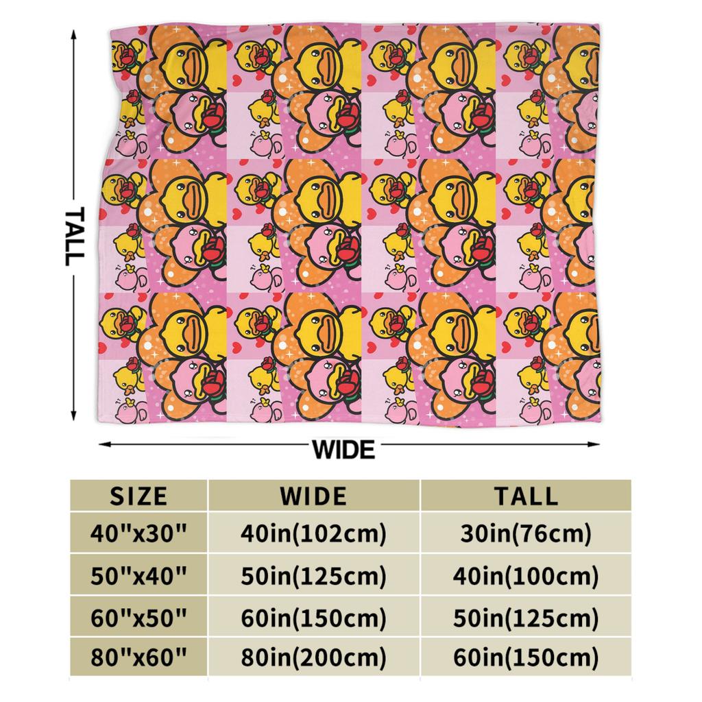 Yellow Duck Love Plush Blanket Child Flannel Bedding Throws For Couch Chair Sofa Bed Super Warm Custom Quality Bedspread Gift