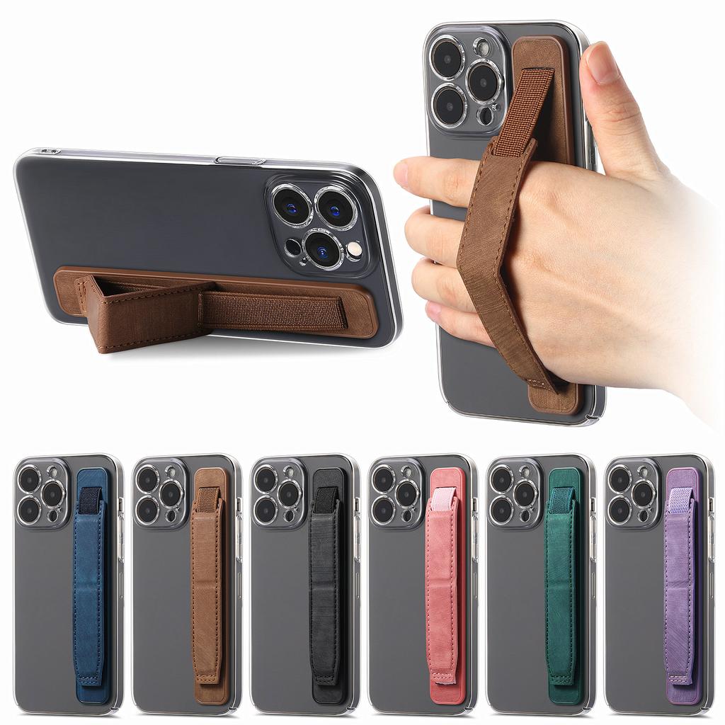 1Pc Adhesive Mobile Phone Push-Pull Bracket Anti-Slip and Anti-Fall Portable Wrist Strap Multifunctional Desktop Support