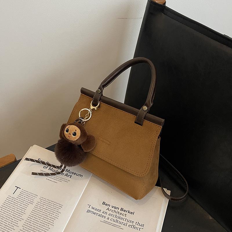 Fashion suede small bag women's new niche shoulder messenger bag high-end small bag