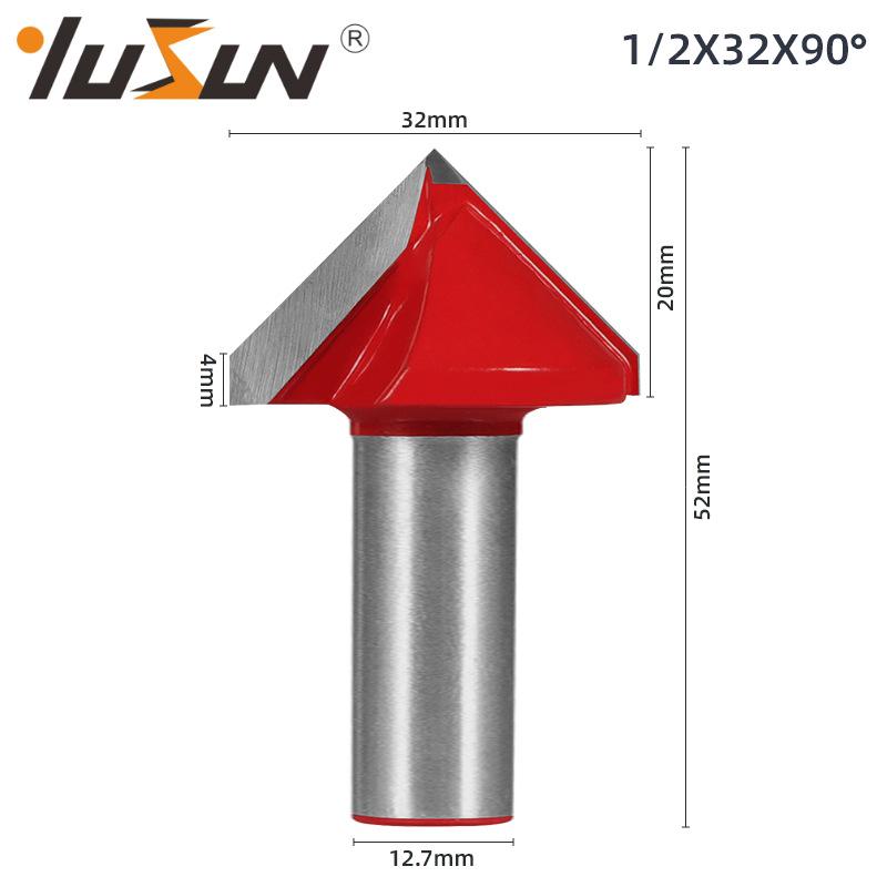 6mm V-Groove Bit Woodworking Cutter - 3D Engraving Knife, V-Shaped, 60/90 Degrees, 6 Patterns
