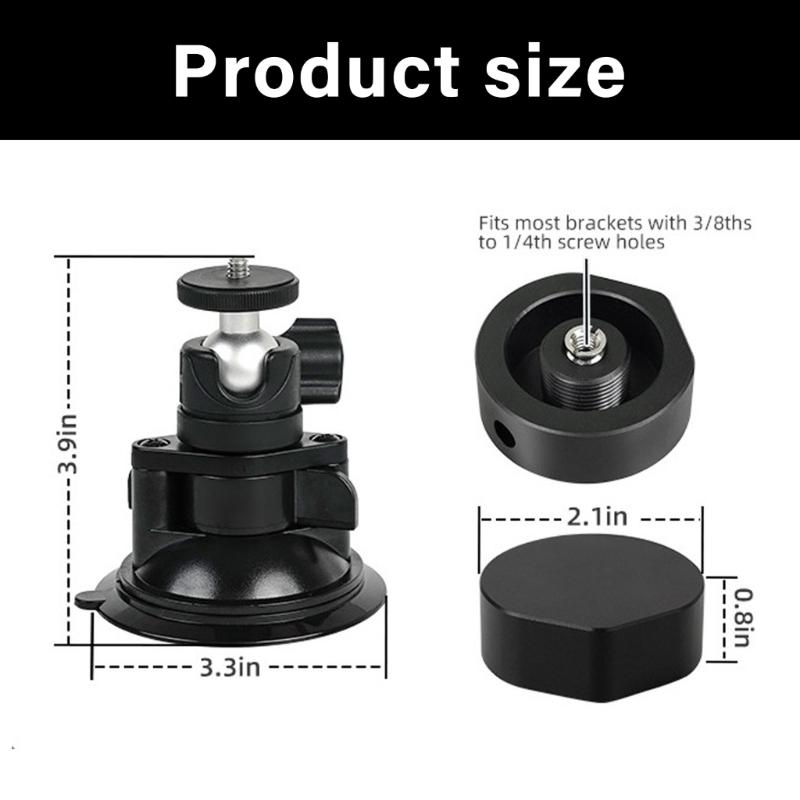 Car Roof Mount Kit for Mini 360 Degree Rotating Suction Cup Mount Bracket Universal Mounting On Smooth Surfaces