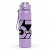1PC Six Seven Outline Retro Number Print 750ml Color Plastic Sports Water Bottle Leakproof Flip Straw Lid Suitable for Sports Office Home Use