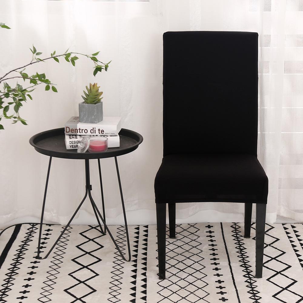 Cross-border Hot Sale Chair Cover Universal Elastic Chair Cover Home Chair Cover Half Cut Solid Colour Chair Cover Hotel Chair Cover Cover Cover