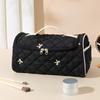 Quilted Travel Case with Hanging Hook Portable Storage Bag Large Capacity Cute Portable Storage Case for Hair Curler Accessories