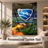 Arazzo Rocket League, Testo Personalizzato Personalizzato, Arazzo da Appendere a Parete per Soggiorno Decorazione Murale per la Casa