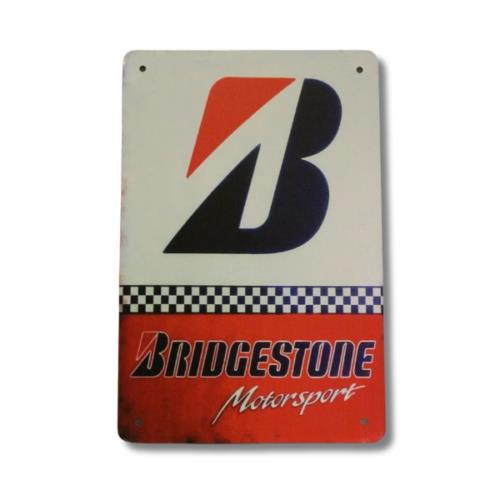 Жестяная вывеска Bridgestone Tires Винтажная вывеска для шиномонтажа, гаража aluminum 20x30cm