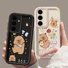 Artistic Little Bear Capybara Phone Case For Samsung S26 S25 S24 S23 S21 S20 Ultra For Galaxy S25 S24 FE S26 Plus Silicone Cover