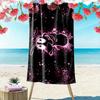 Courage the Cowardly Dog Print Beach Towel, Large Soft Quick Dry Towel for Beach Camping Swimming