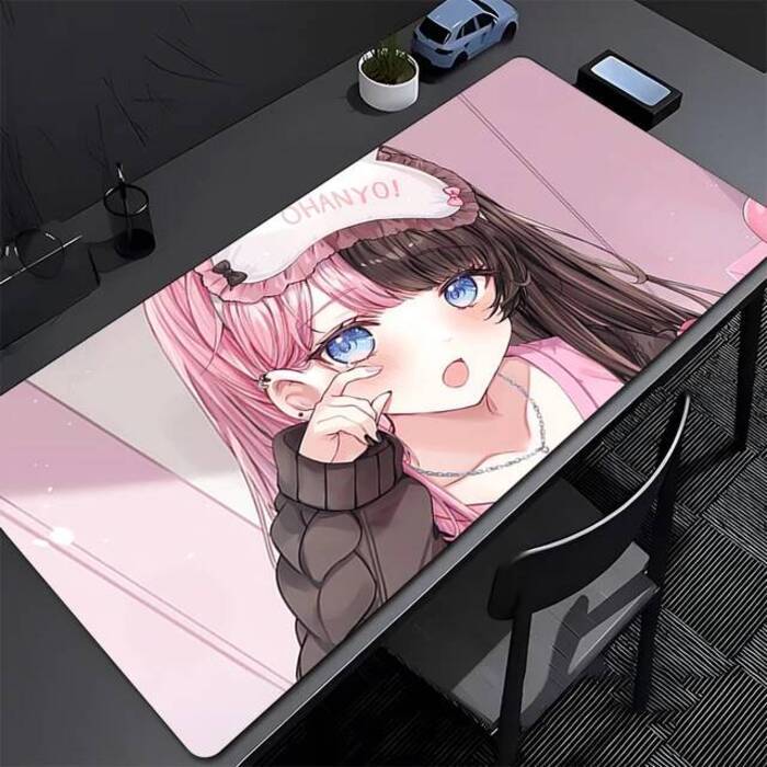 Mouse Pad Gamer Anime Girl Mousepad Laptop VSPO Hinano Tachibana HD Print Kawaii Keyboard Pad PC Gaming Extended Desk Mouse Mat