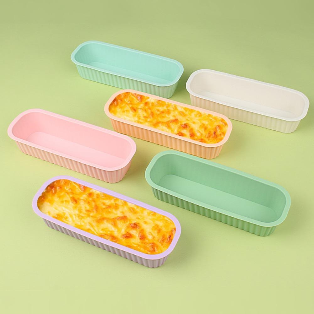 4Pcs DIY Air Fryer Silicone Bread Pans Non-Stick Toast Loaf Baking Tray Brownie Mould Bakery