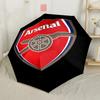 Arsenal Football Club Wappen Automatischer Regenschirm Einziebares Design mit 8 Speichen Stabilität Robuste Konstruktion Langlebiger Alltags-Regenschirm