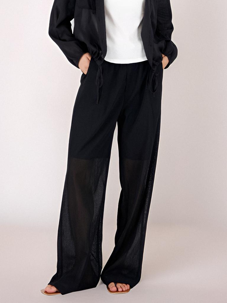 ACUD Sheer Bending Slacks _Black