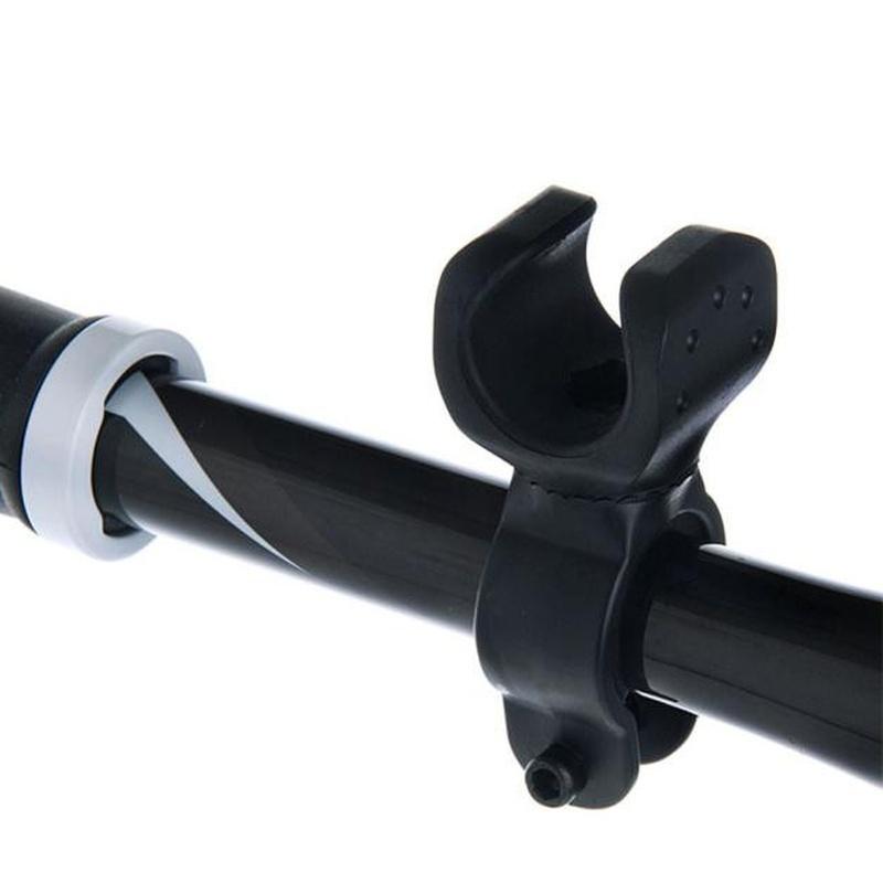 1pcs Torch Clip Mount Bicycle Front Light Bracket Flashlight Holder 360Rotation With Antiskid Rubber Waterproof Bike Accessories