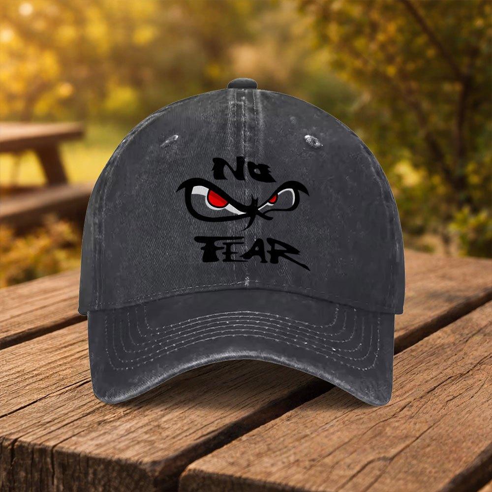 No Fear Tryck Basebollkeps Unisex Mode Näbbkeps Lämplig för Utomhussporter Fitness Resor Och Utflykter Flerfärgad Val