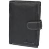 Beltimore Men's Large Vertical Leather Wallet With Clasp, Black, Rfid Premium