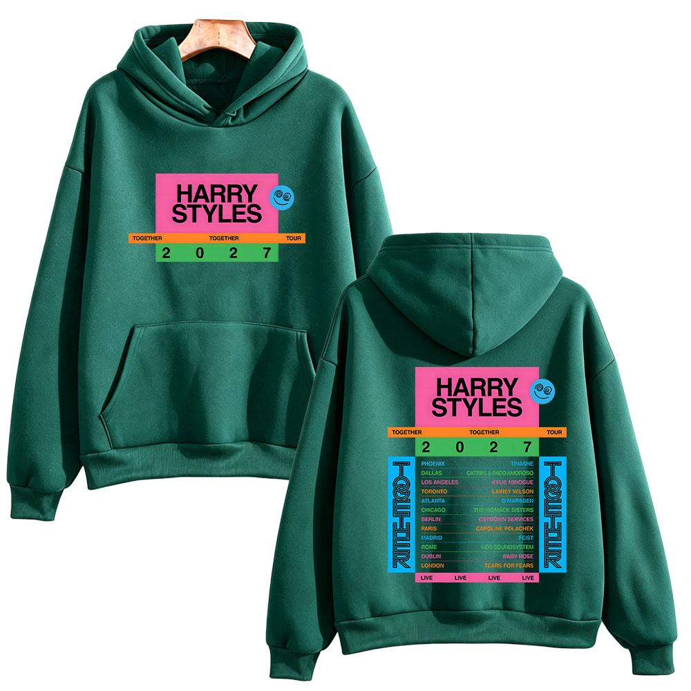 HarryStyles Together Together Tour 2027 Double Sided Print Hoodies Men Women Loose Sweatshirts Pop Fan Gift Streetwear Pullovers