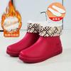 Hot-selling low-tube rain shoes women's fashion water shoes new non-slip rain boots adult warm water boots rubber shoes