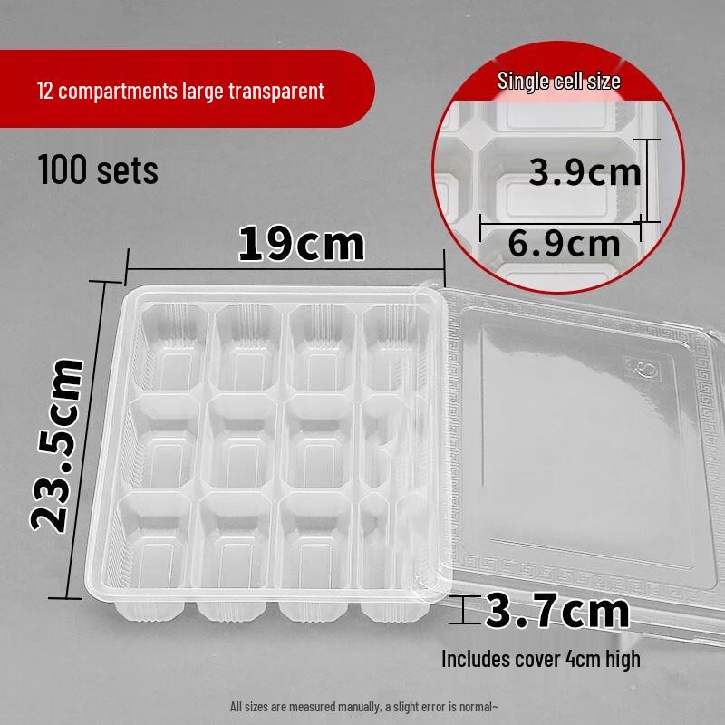

Miaojiayi Disposable 12-Compartment Dumpling Takeout Boxes