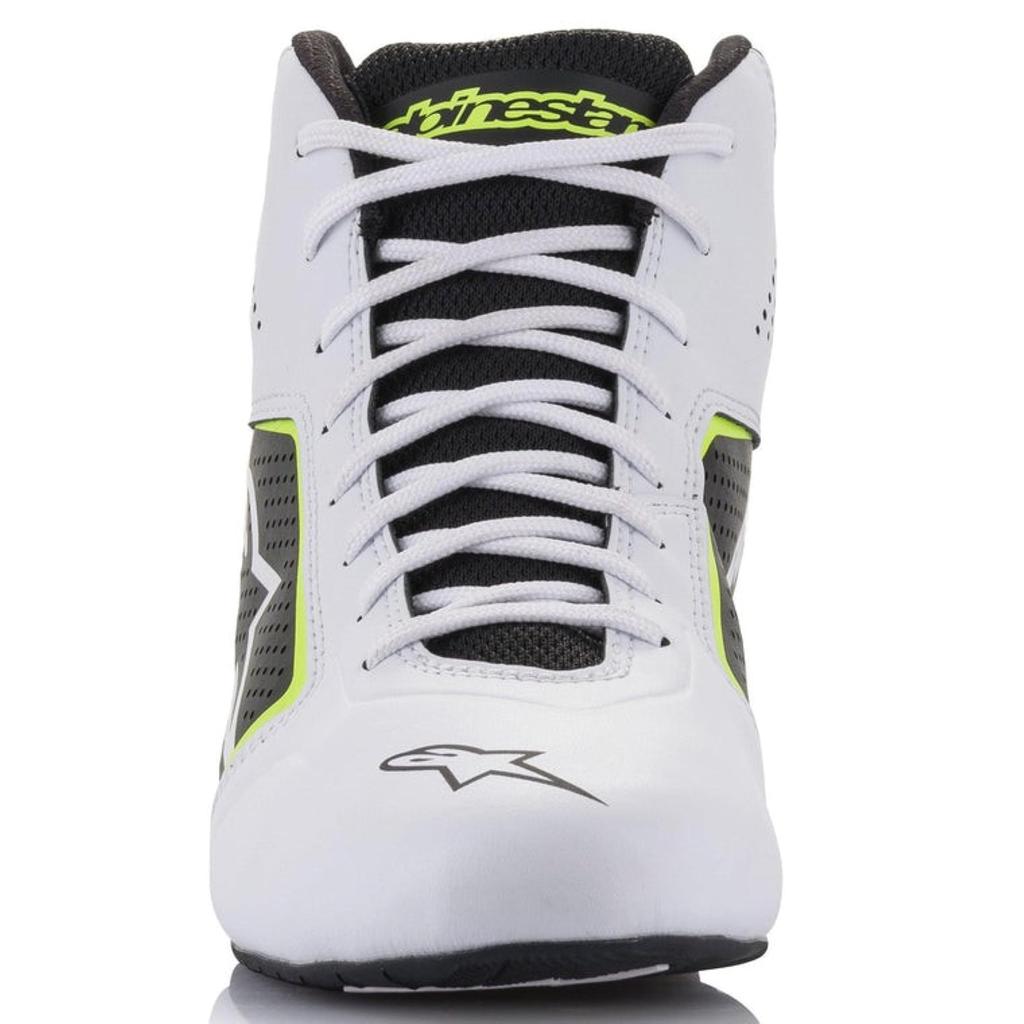 Alpinestars TECH-1 K ST V2 Kart Shoes, White/Blue/Yellow, 7.5 (Product Code: 2711521-215-7.5)