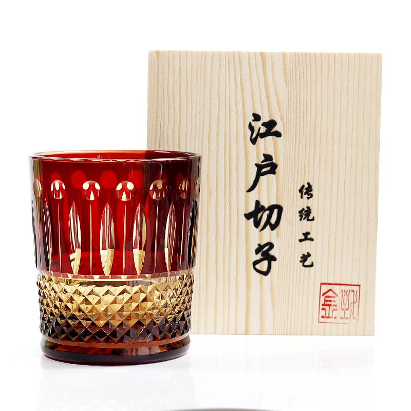 Kanzhi Edo cut Japanese hand-carved whiskey glass crystal wine glass wine glass red wine glass