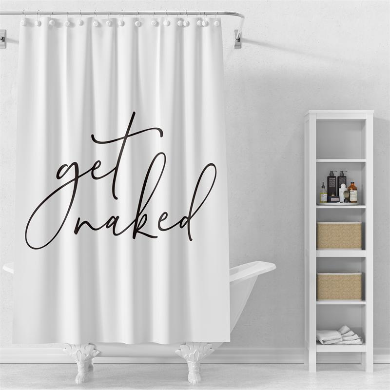 

Gaslight Gatekeep Girlboss Get Naked Funny Shower Curtain Set With Grommets And Hooks For Bathroom Decor W60H190(CM)-1 Pcs